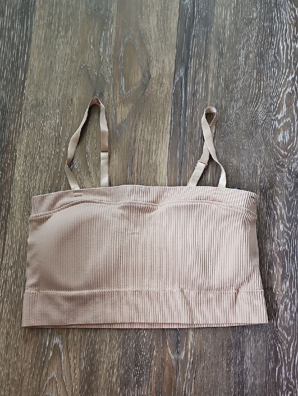torrid Ribbed Beige Bandeau Bralette